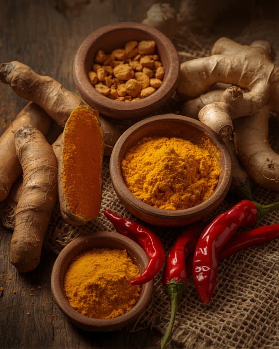 Premium Indian spices — ginger and turmeric